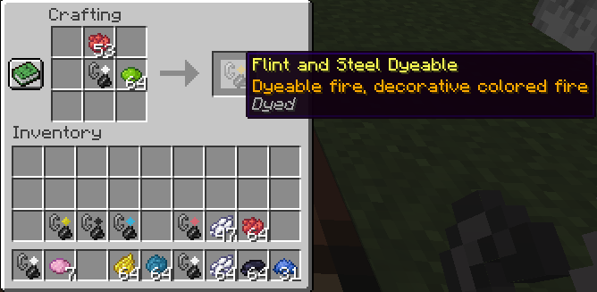 dyed flint and steel