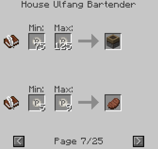 For example the offers of a House Ulfang Bartender