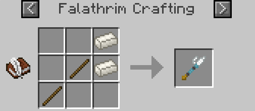 Shows the recipe of a longspear
