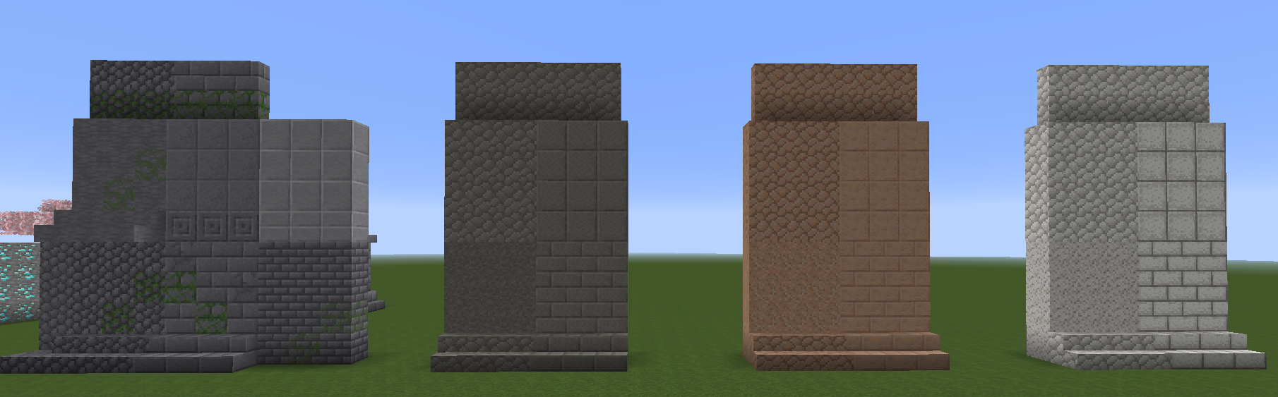 Stone, Andesite, Granite, and Diorite