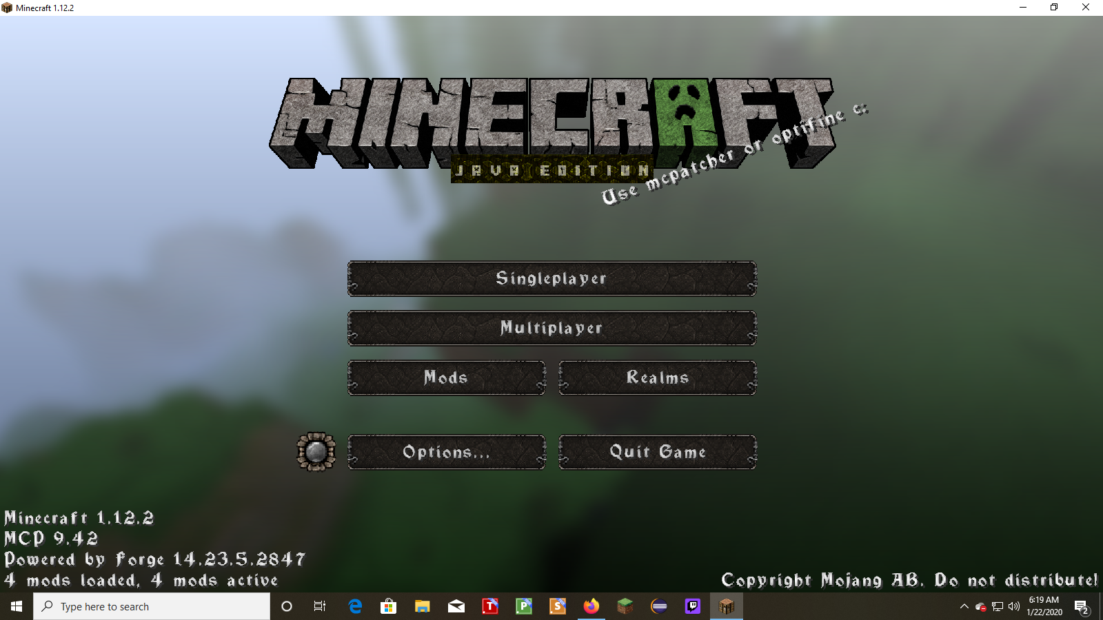 Main Menu