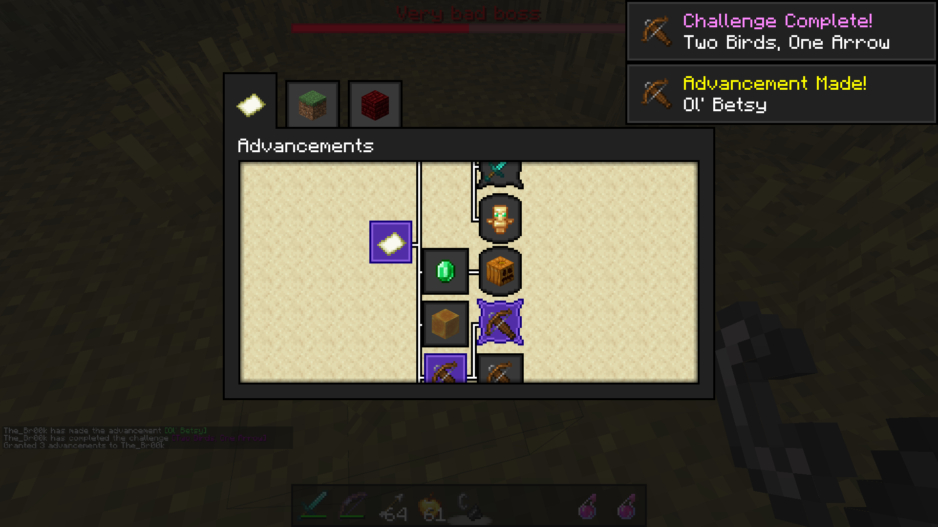 Advancements GUI