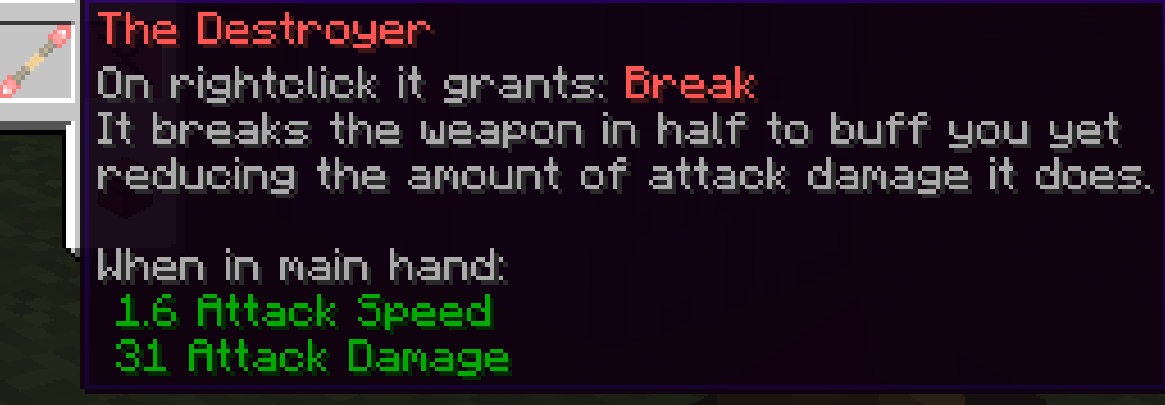 The Destroyer - Tooltip