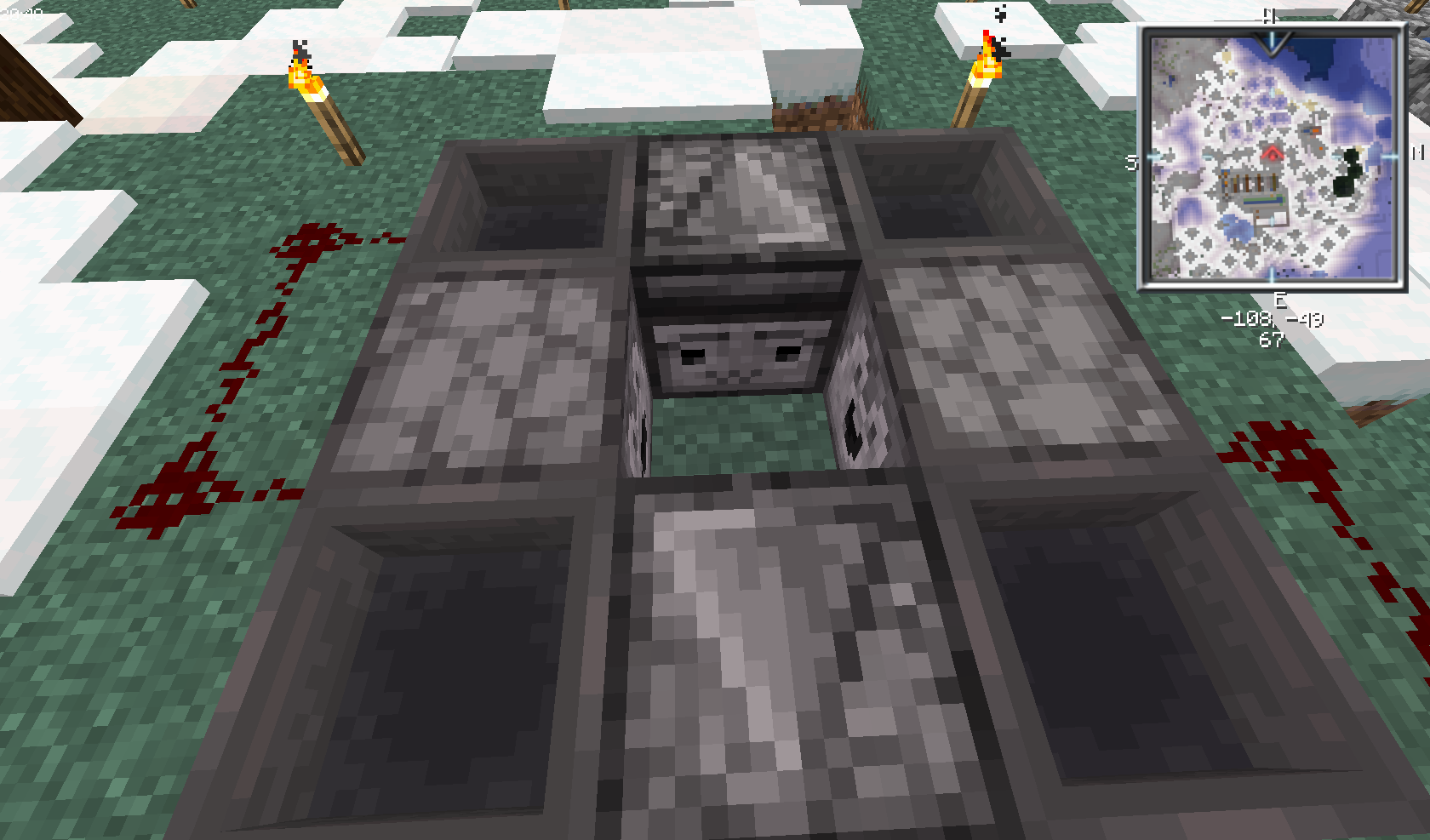 A screenshot showing some Redstone useable blocks that can be useful for farms.