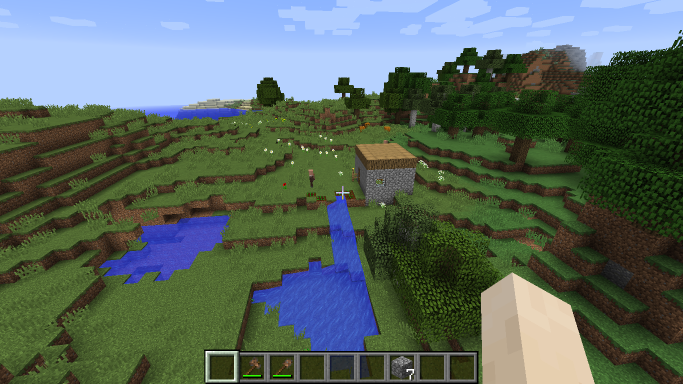 Lone villager house