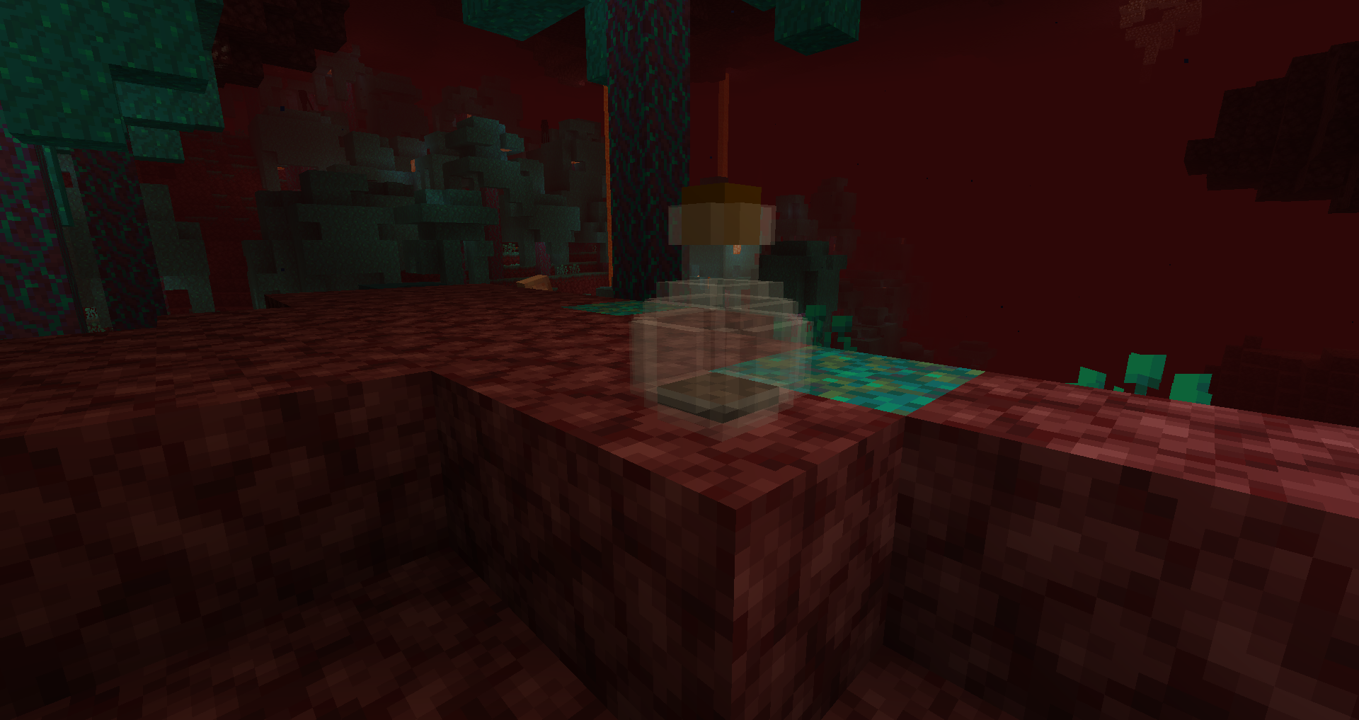 Soul Flask unlit in the Nether