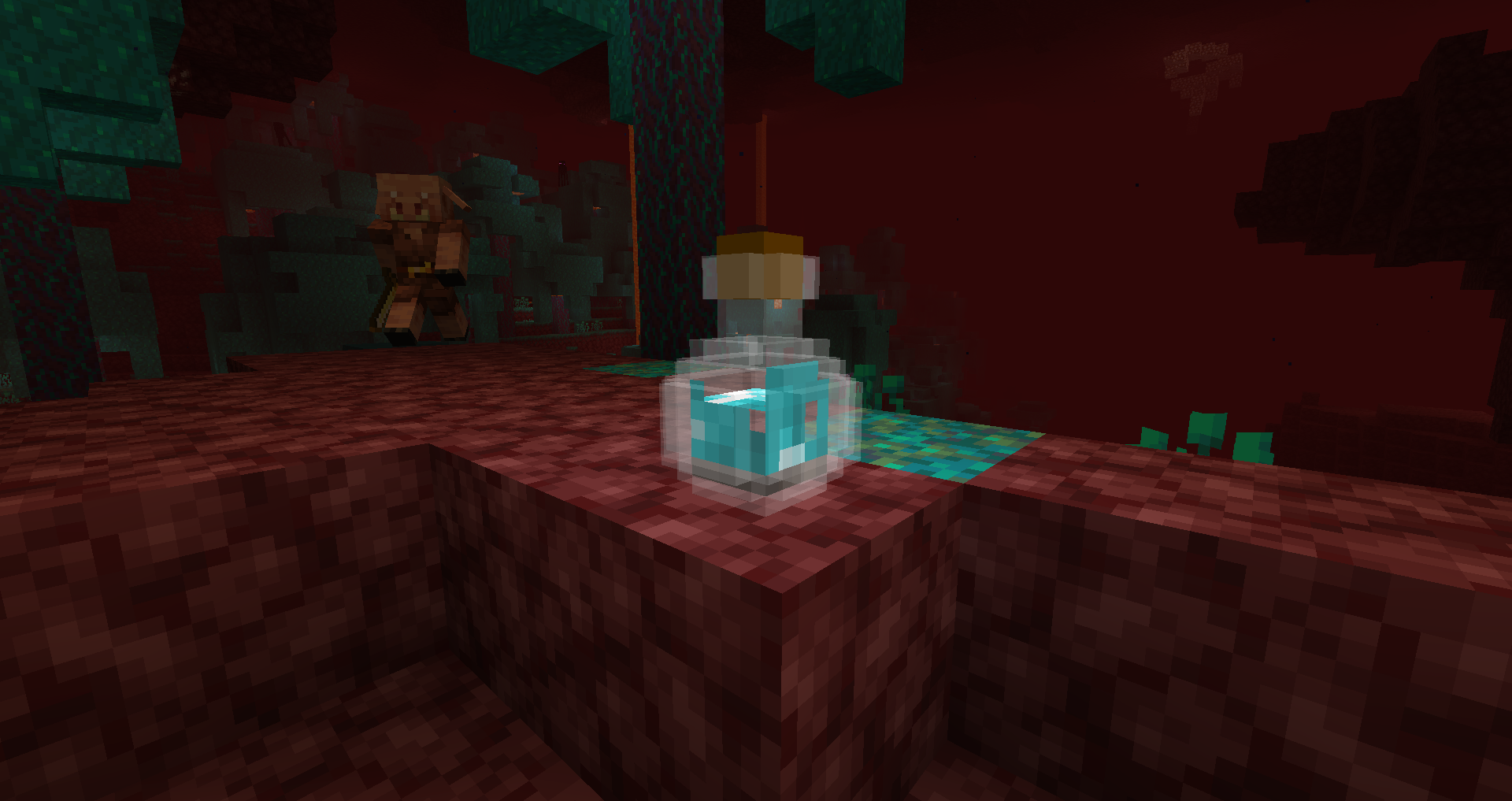 Soul Flask lit in the Nether