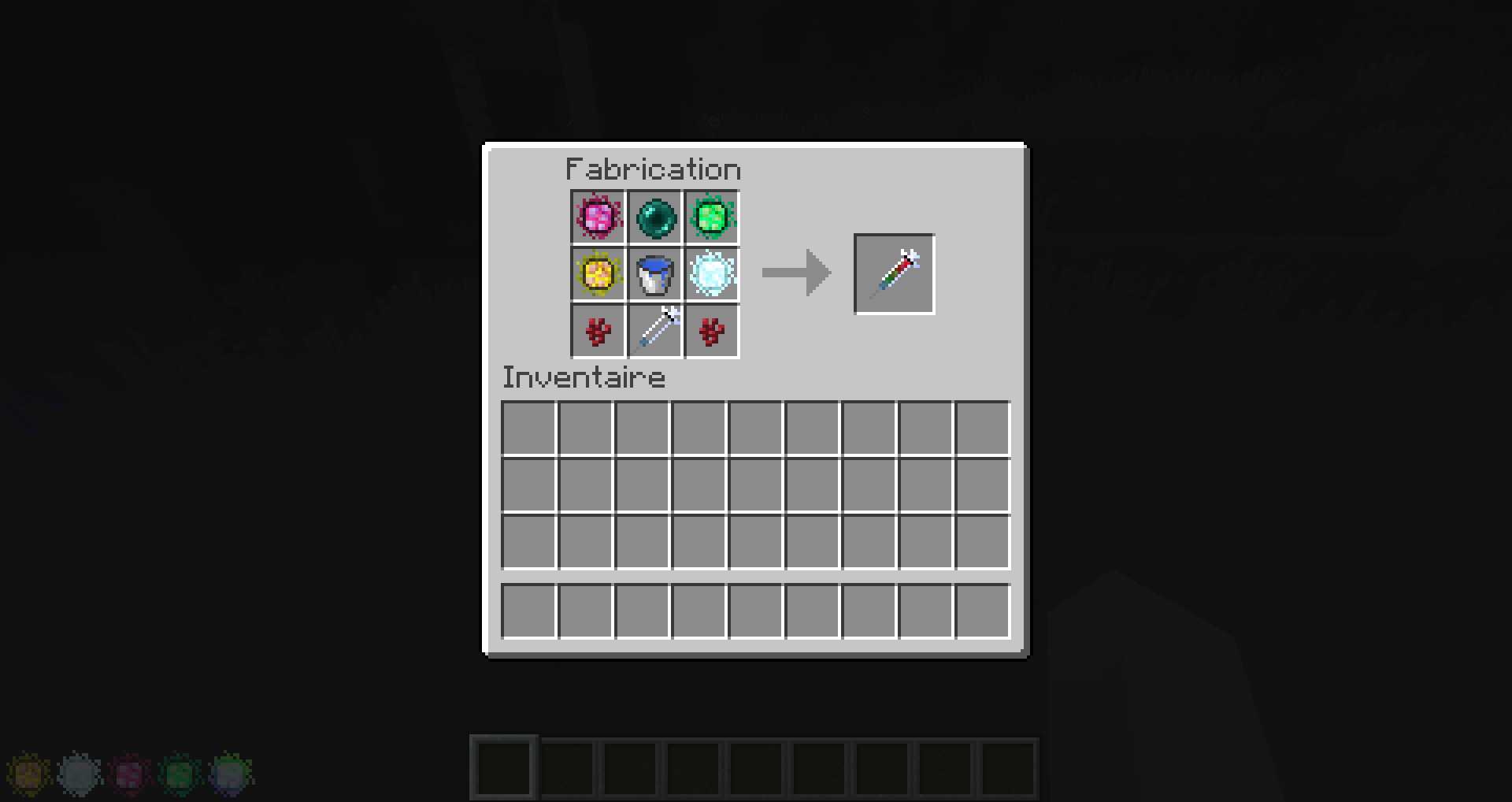 Crafting recipe for vaccine, regardless of the level of mutagens and shapeless.