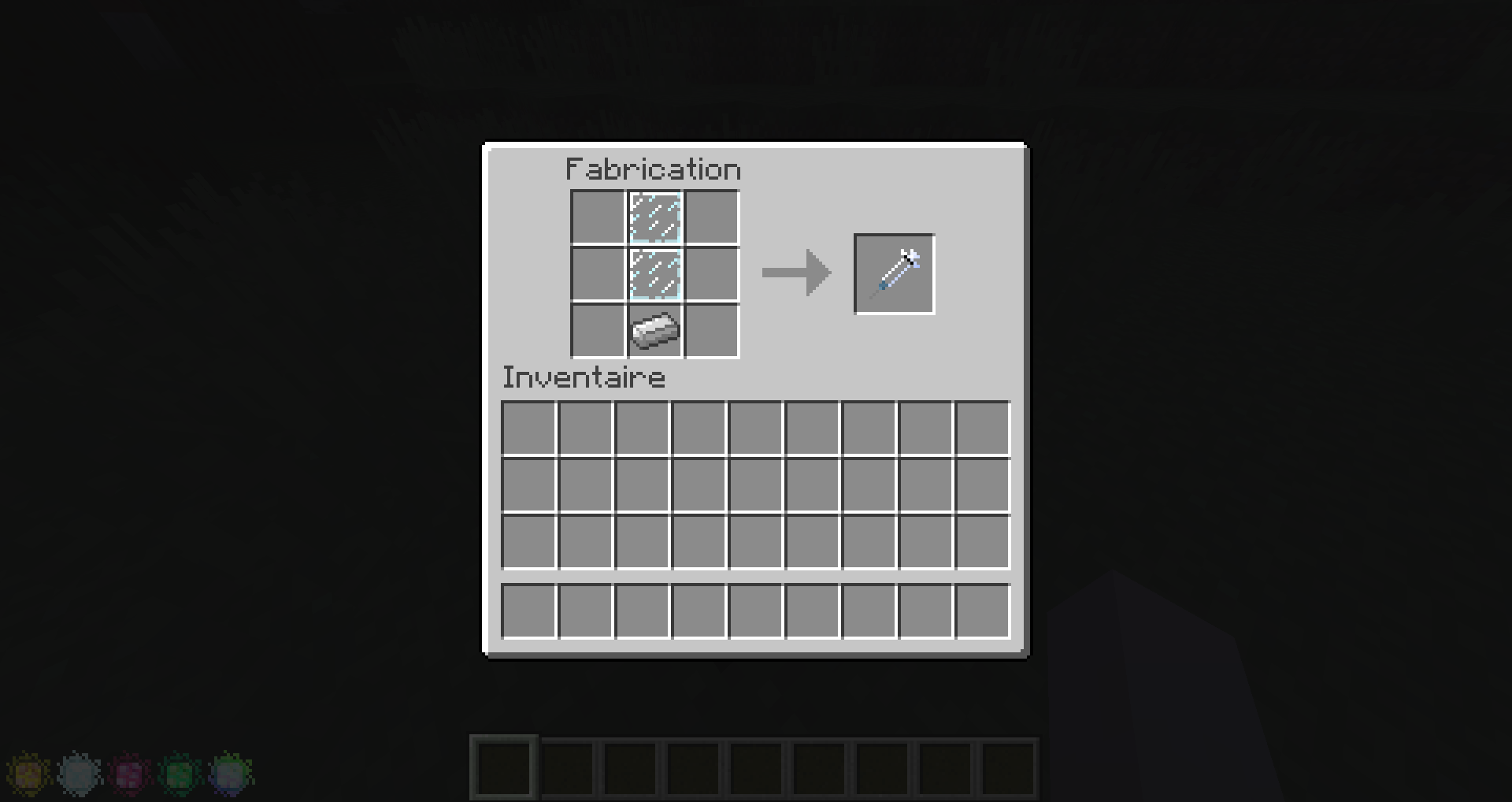 Crafting recipe for the syringe.