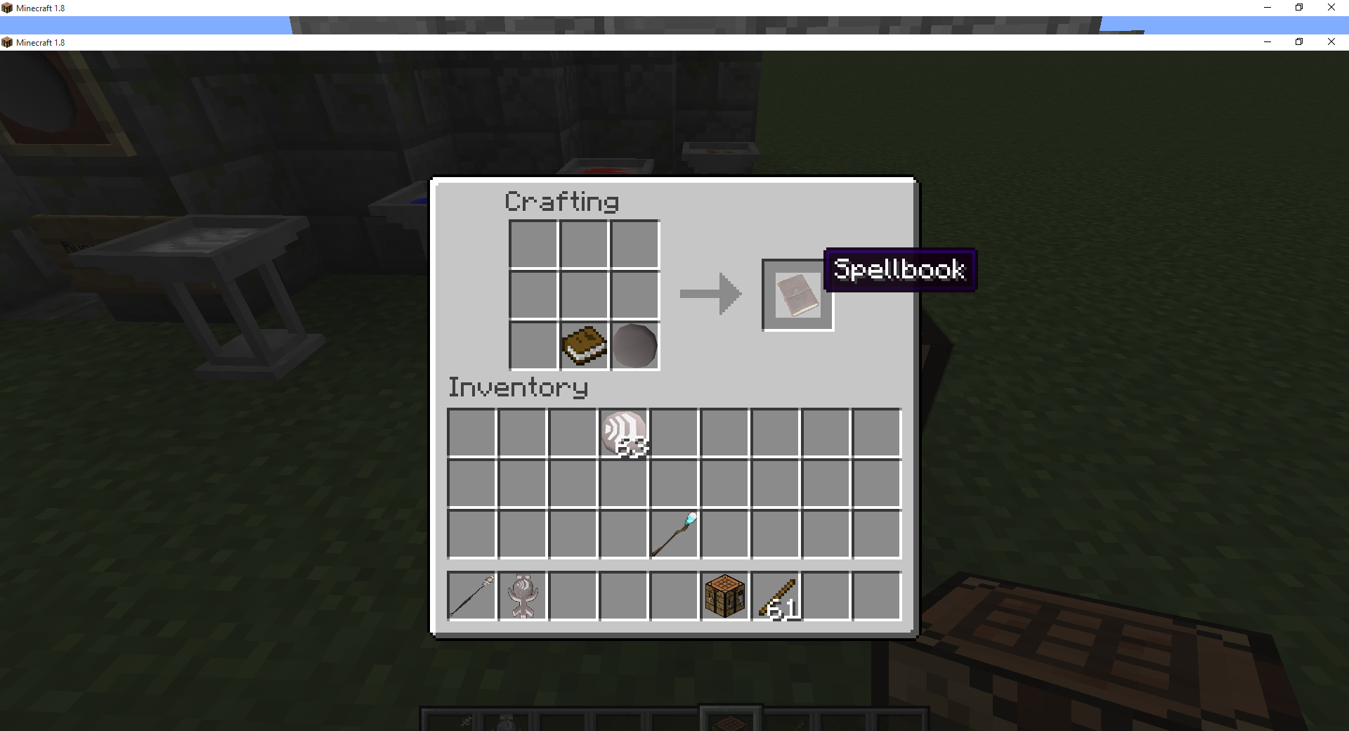 Spellbook crafting recipe