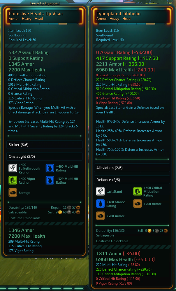 Item comparison