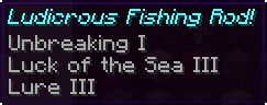 Ludicrous Fishing Rod Enchants