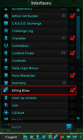 Killing Blow Interface