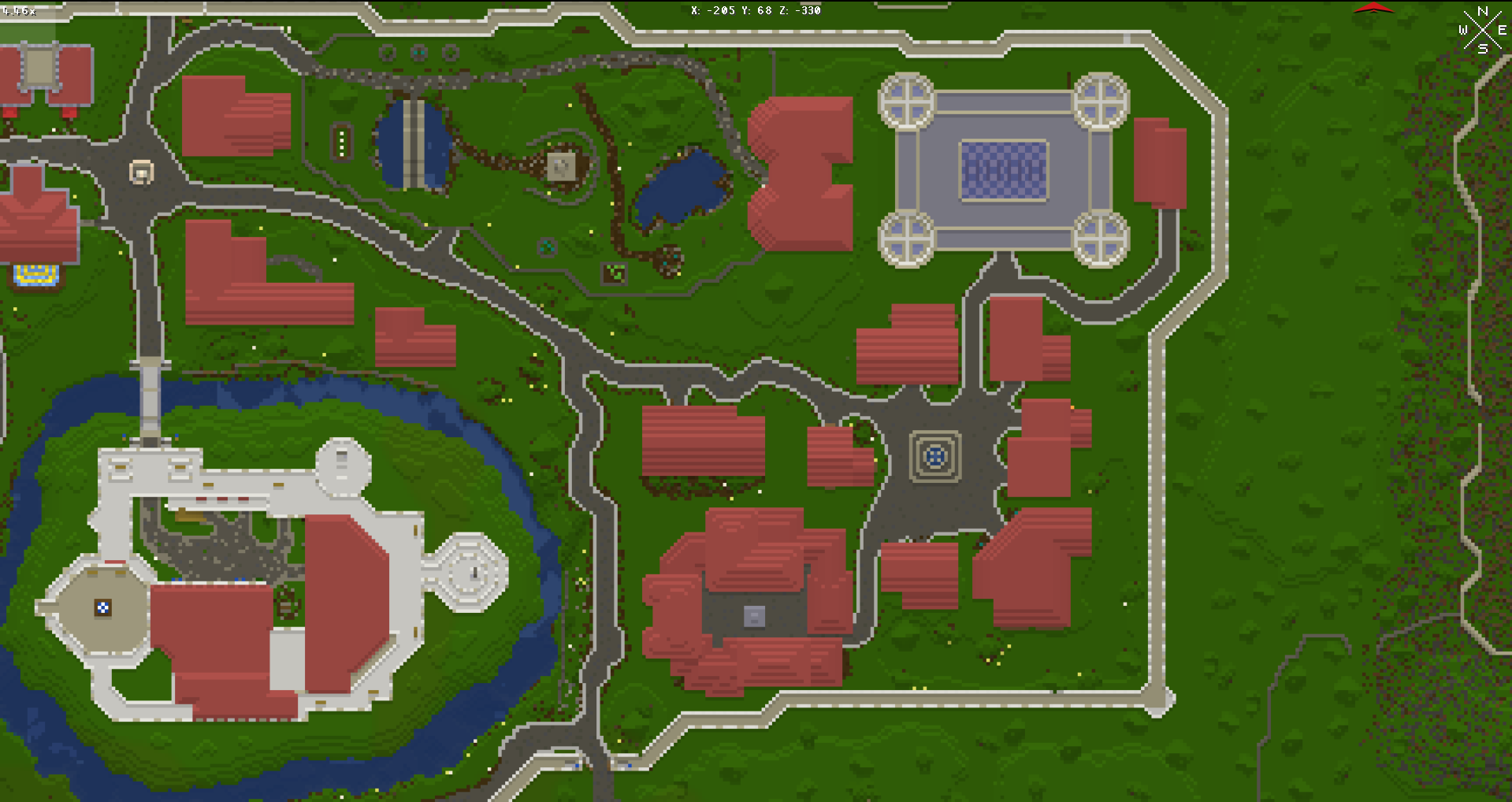 A quick screenshot of Falador to show the worldmap