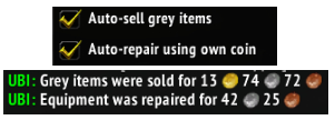 Auto Sell Greys and Auto Repair Gear