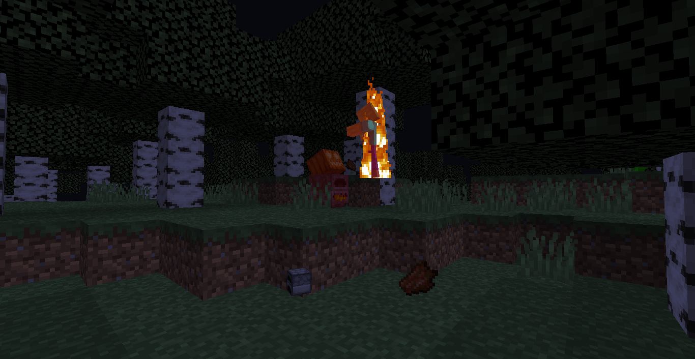 Fueled Furnace Golem vs. Zombie