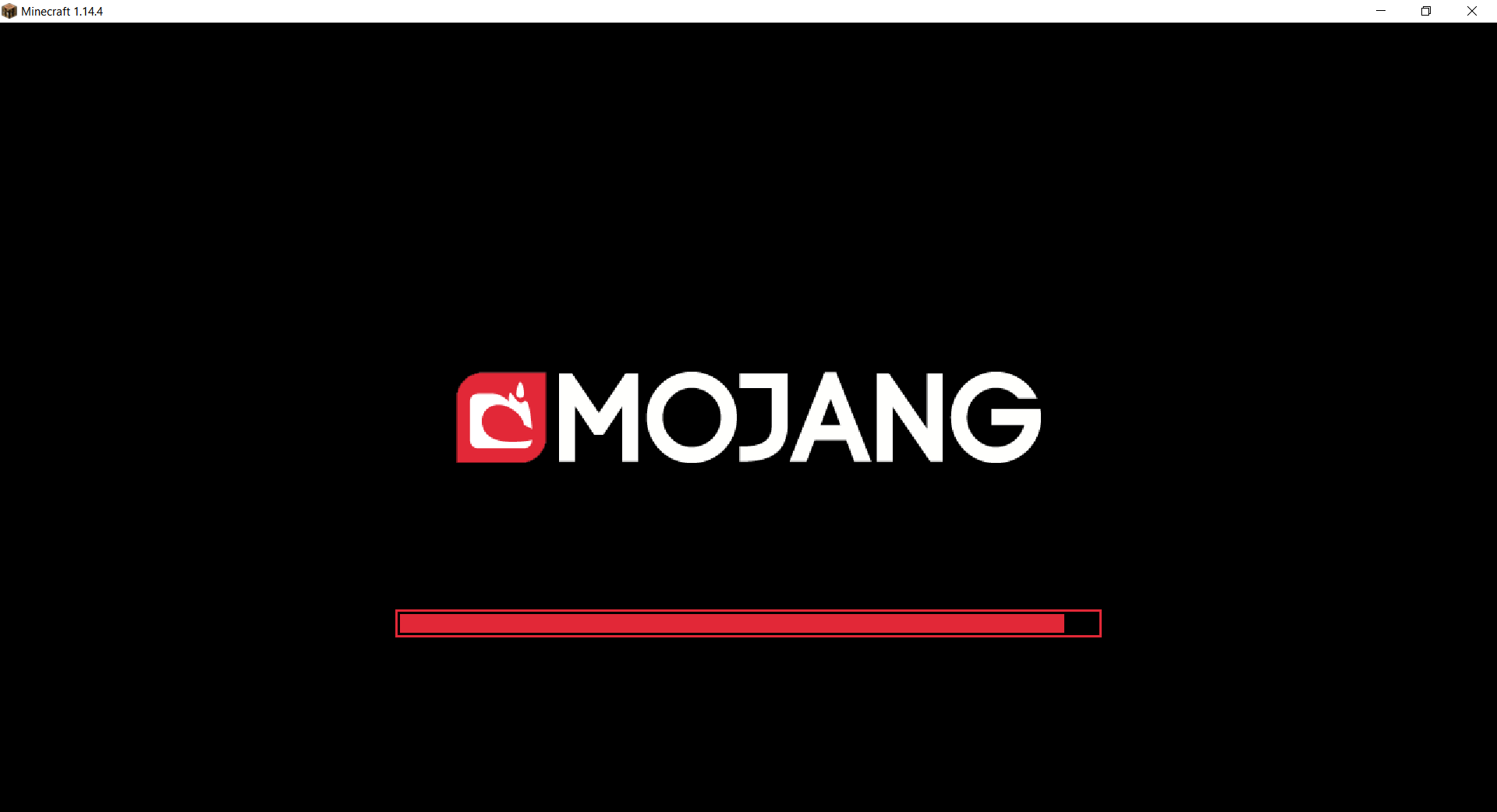 Mojang logo loading screen