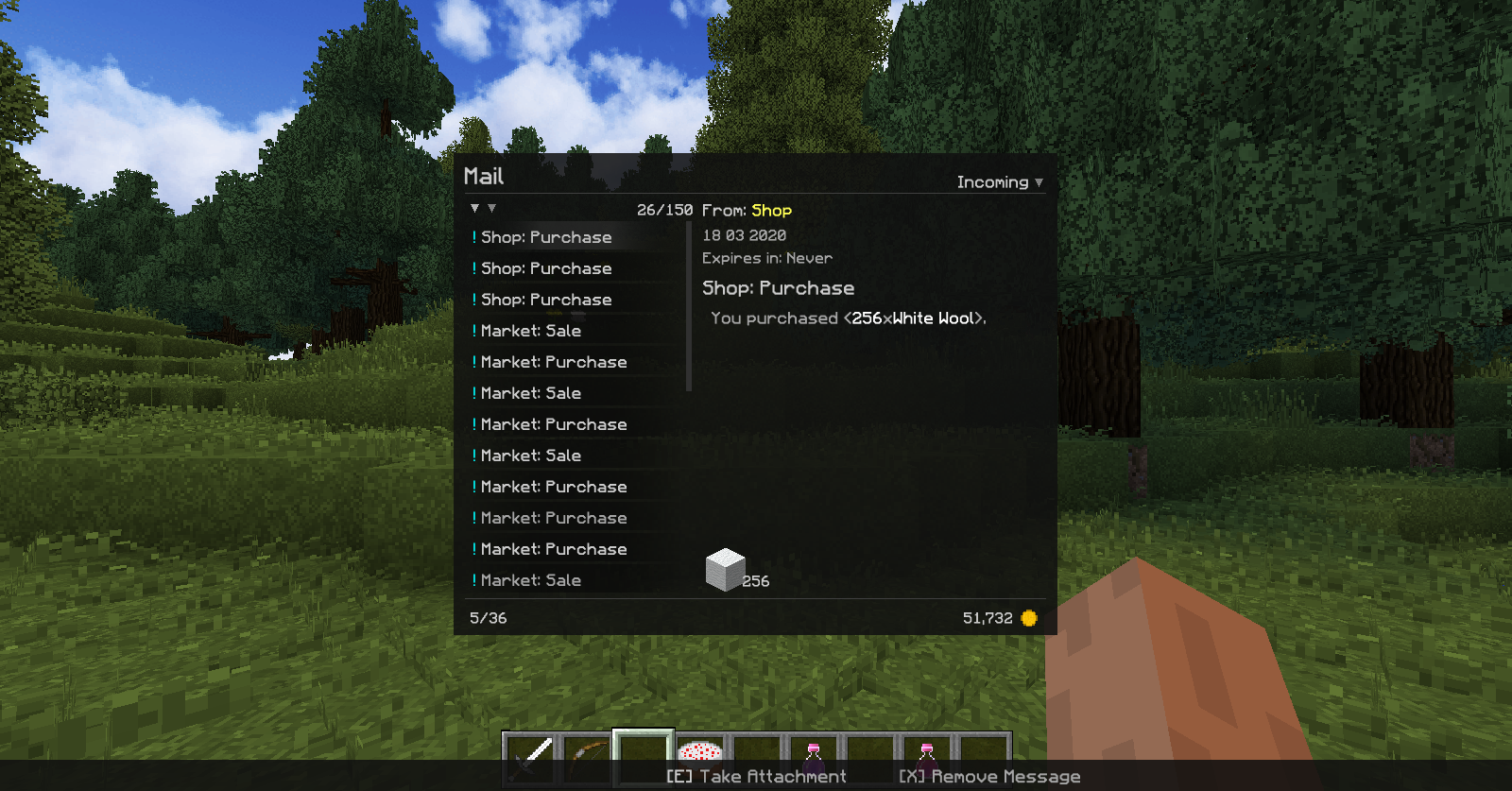 Mail Menu: Incoming