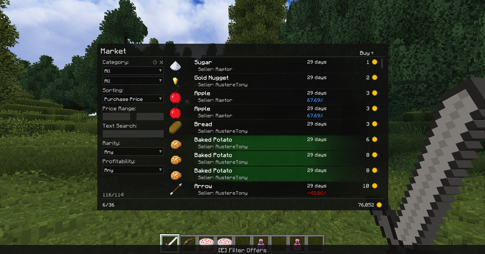 Market Menu: Buy