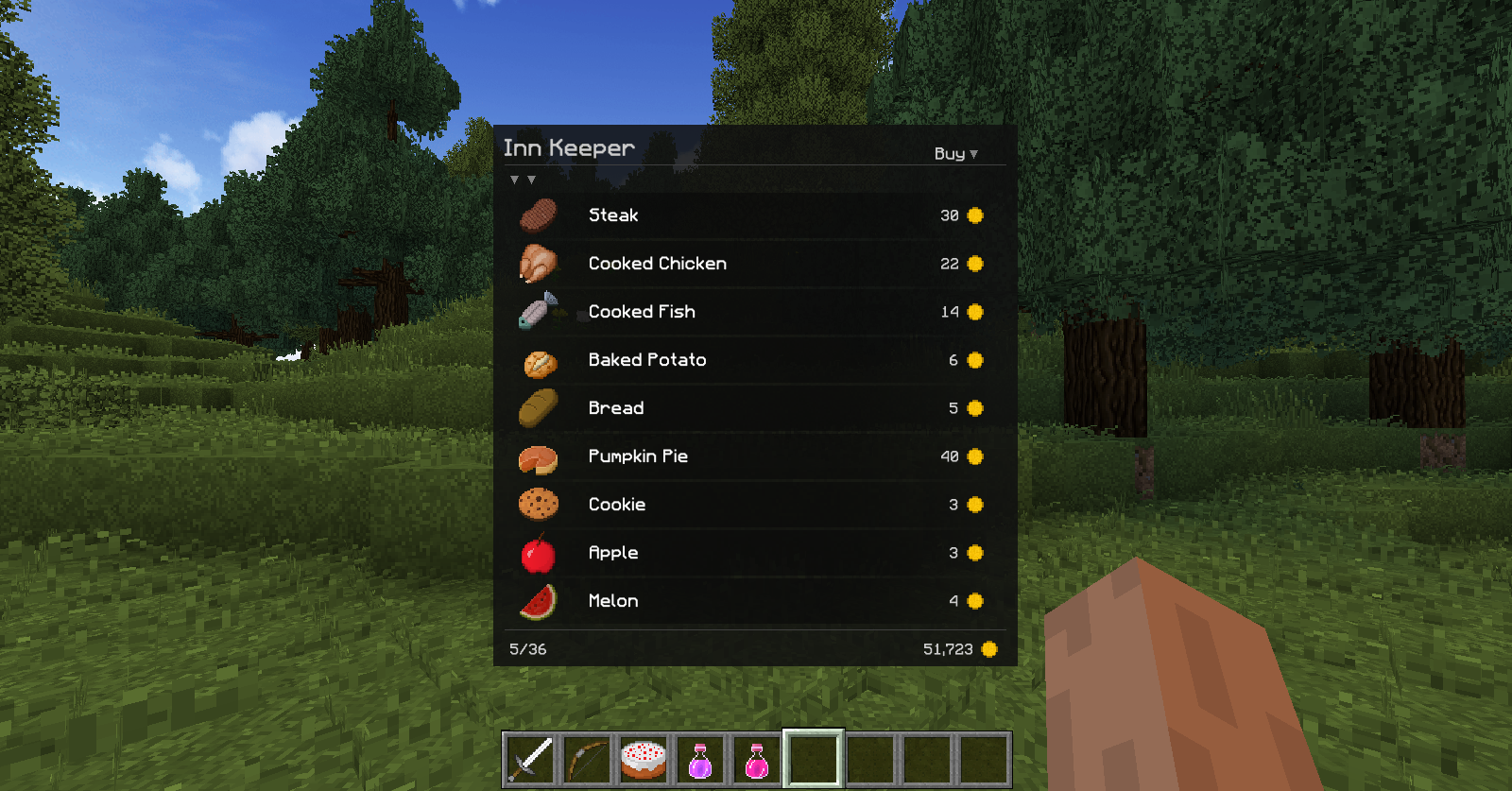 Merchant Menu