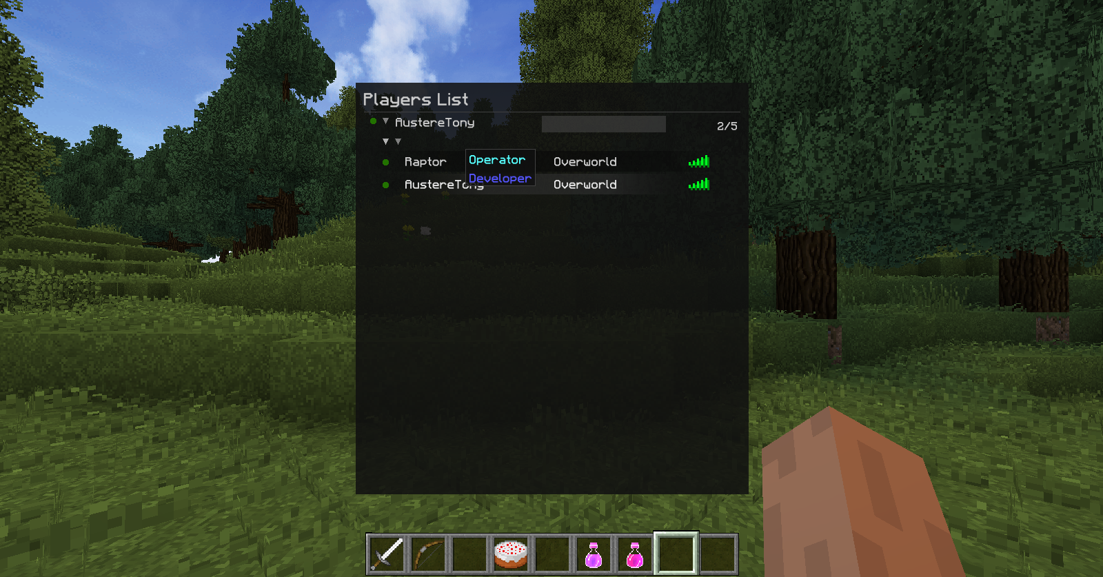 Players List Menu