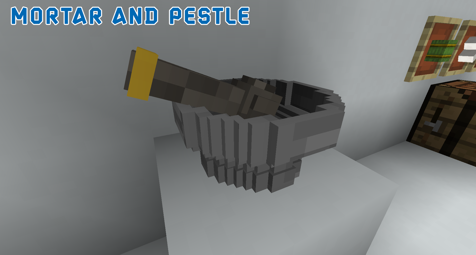 Model of martar with the pestle