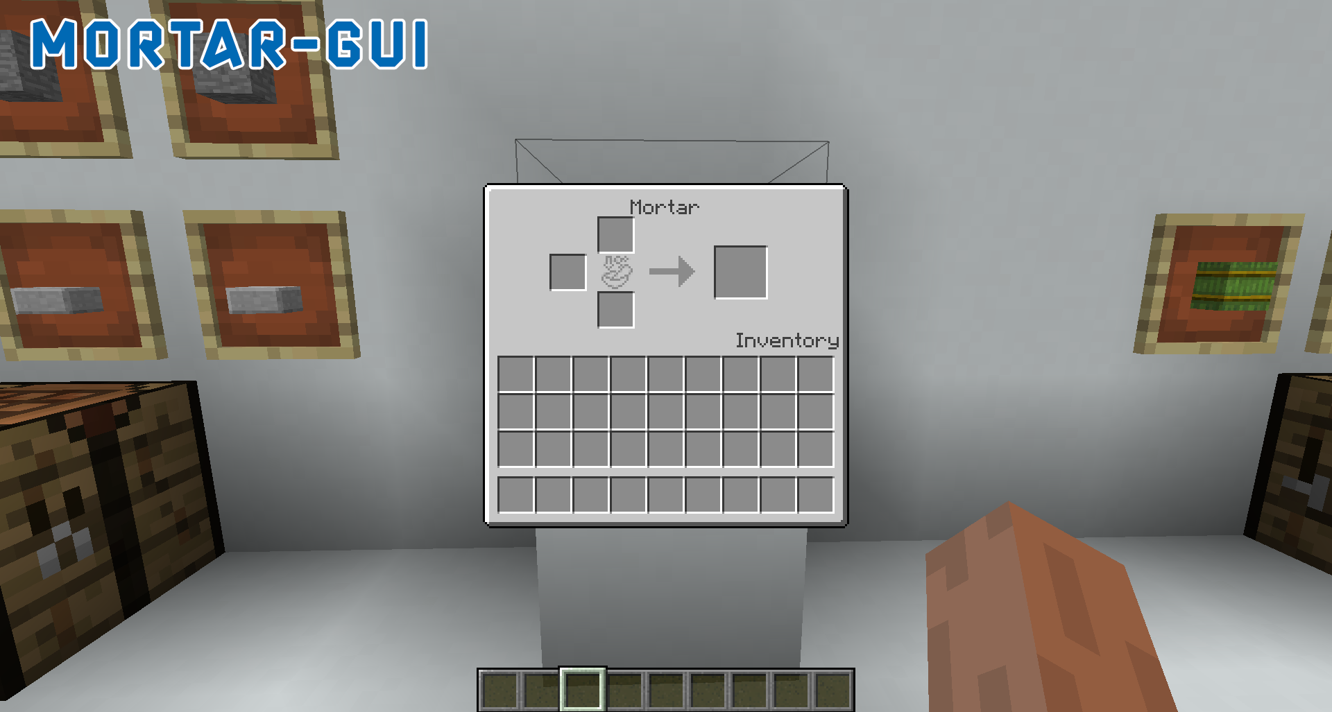 gui for the mortar crafting system