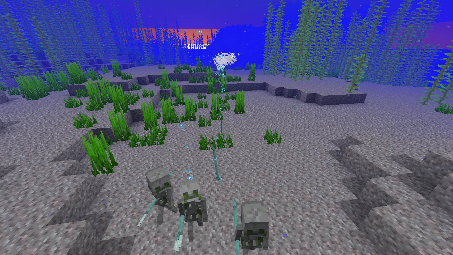 The fallen sailors, damned by time, after killing a poor dolphin.