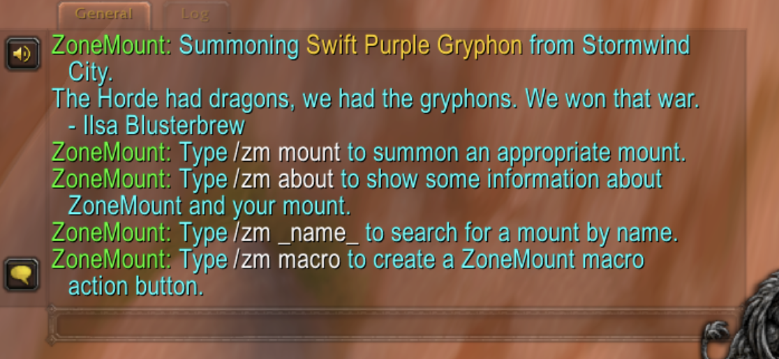 Zone Mount Chat Window