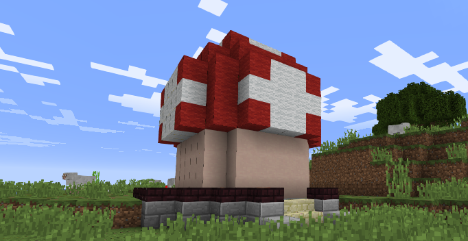 If you go inside the mushroom house, there is a chest there filled with mushrooms and foods.