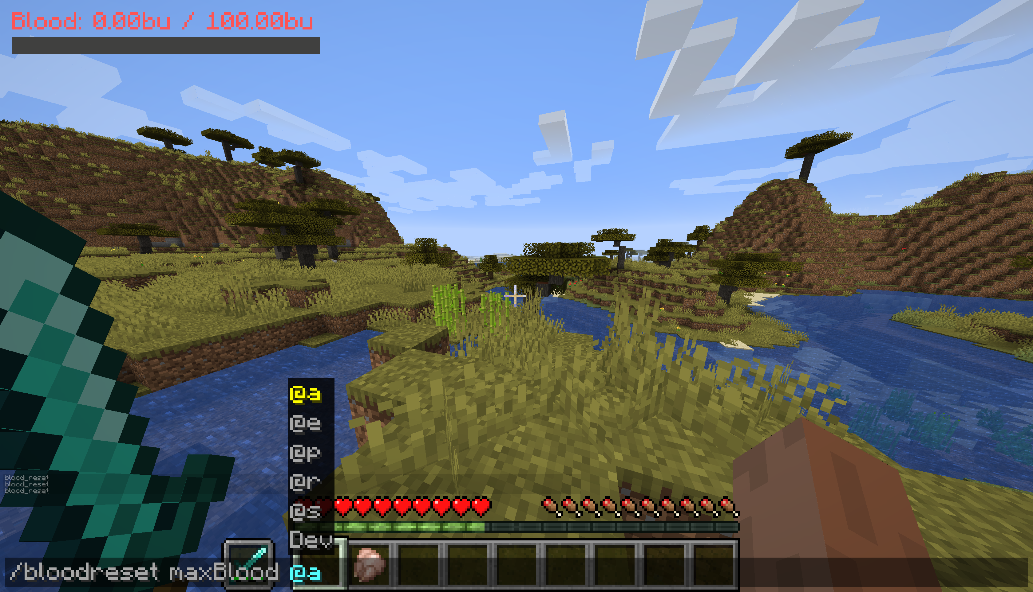 Command to reset Blood