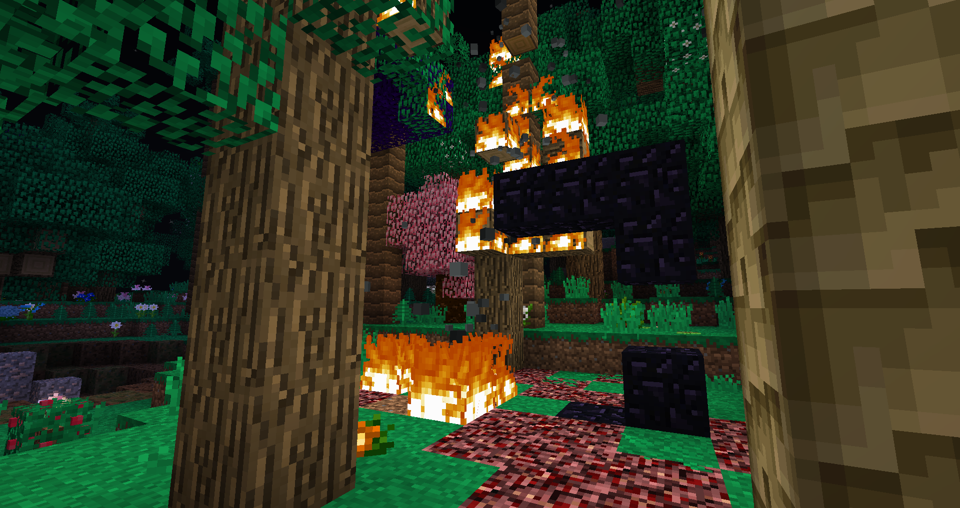 If you notice something on fire, its one of three things. A lava pool, an angry dragon, or one of these.