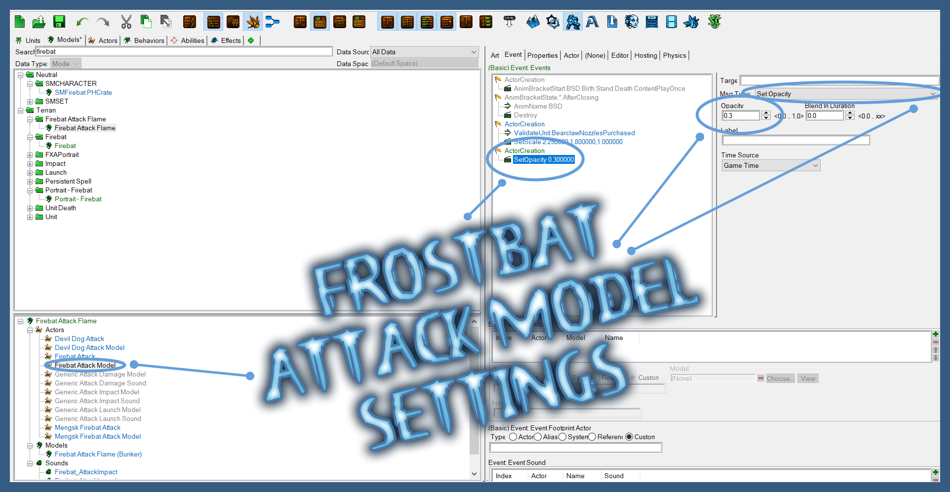 Frostbat attack opacity settings