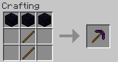 Obsidian pickaxe