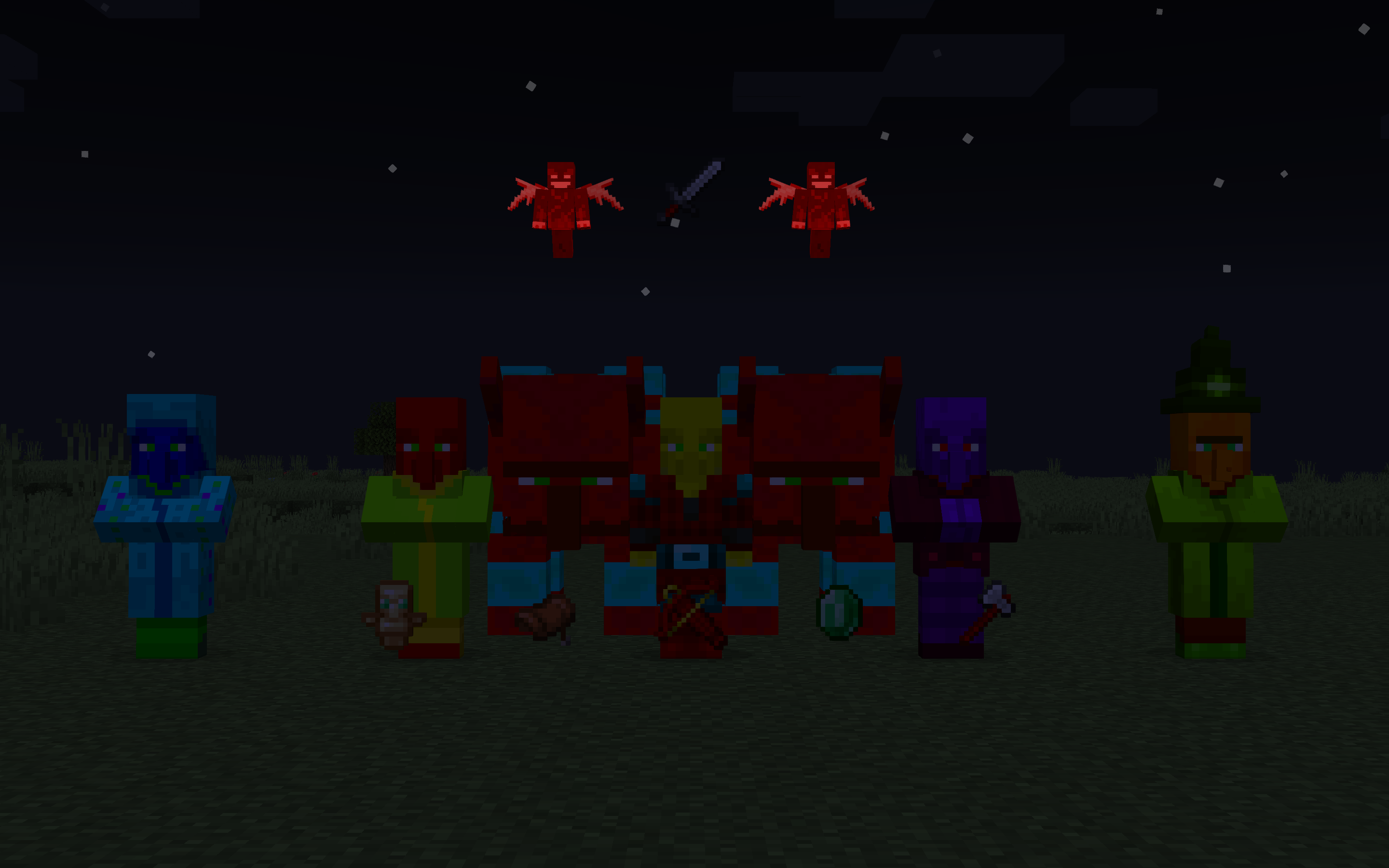 Emissive Textures not used in this image. (Evoker Fang Not Pictured)