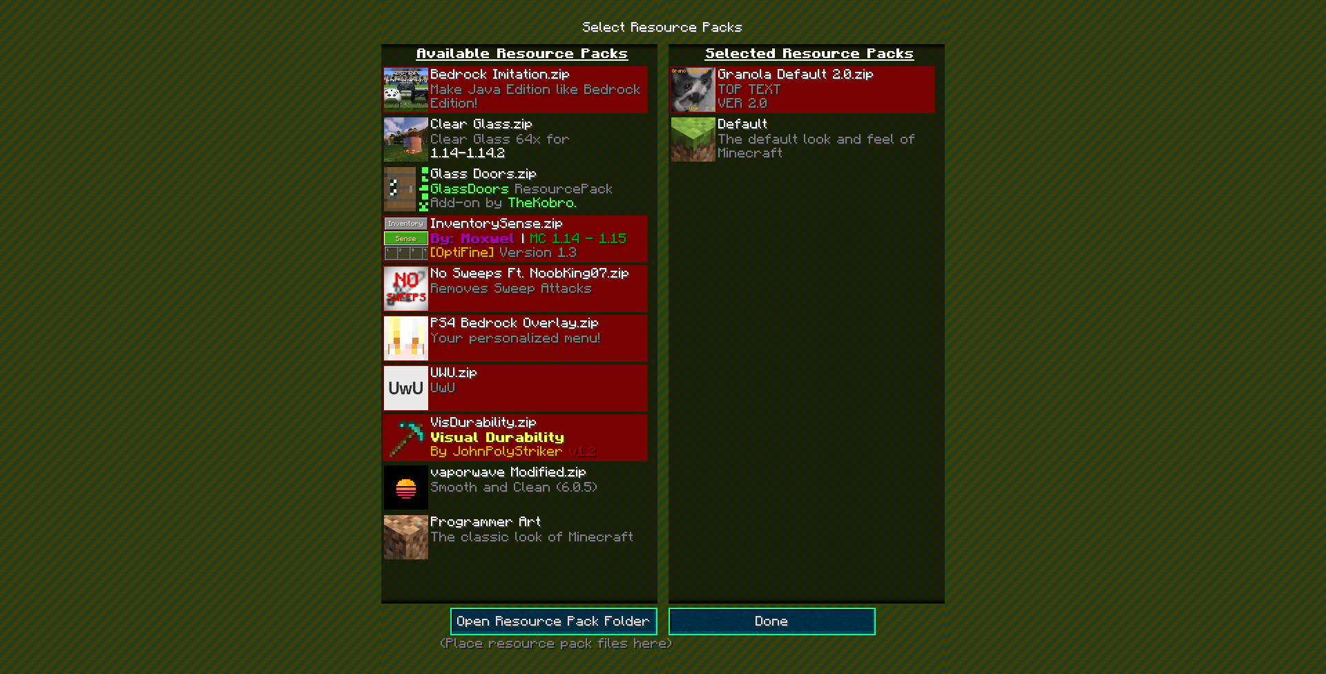 Sub-menus