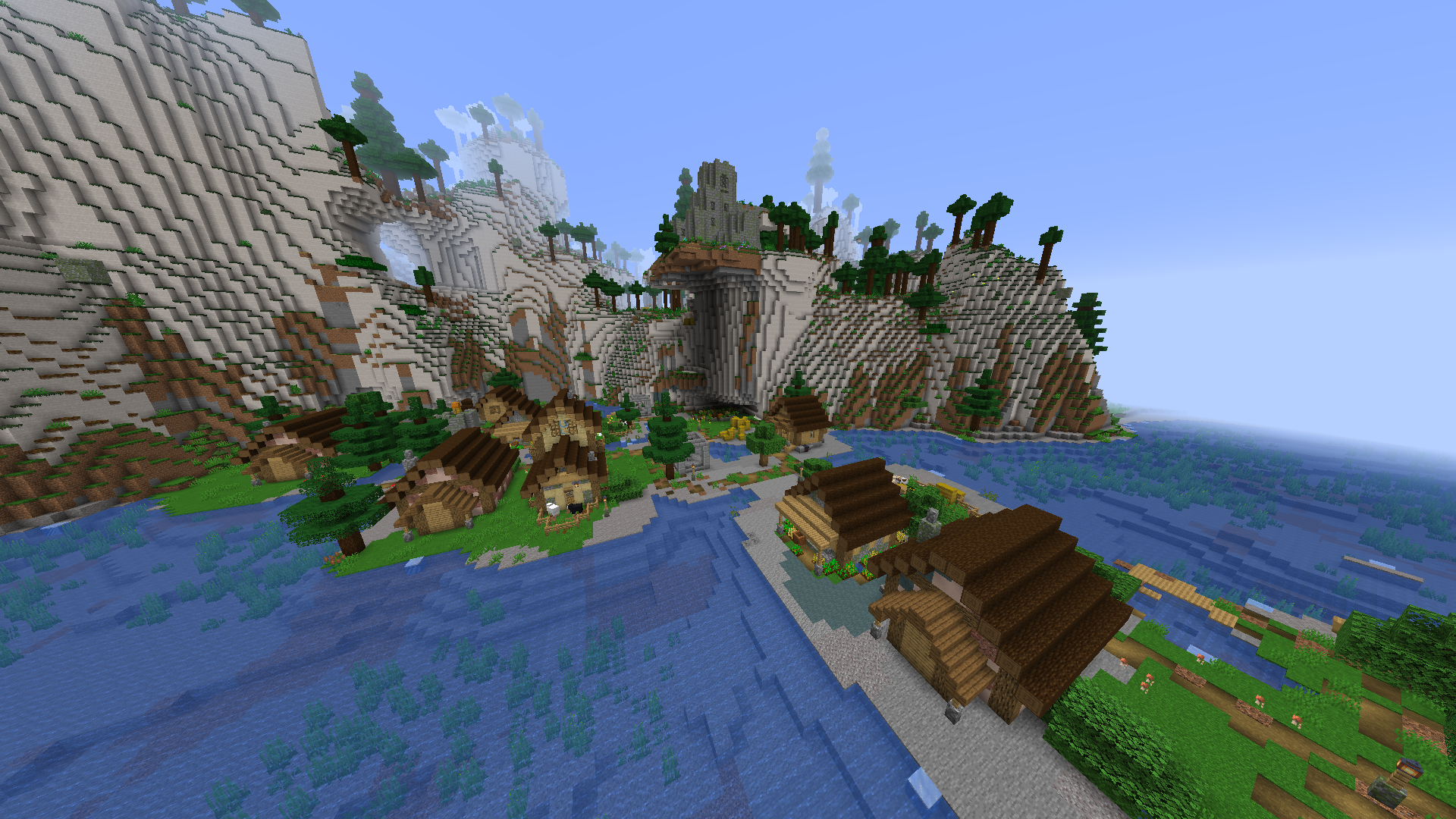 A new beautiful village near the sea. If you're lucky enough you will find a quest board!