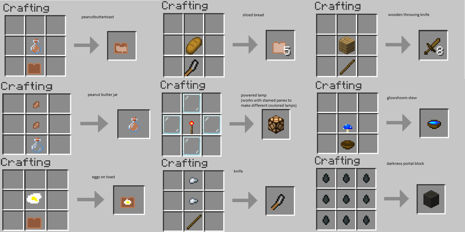 crafting recepies1