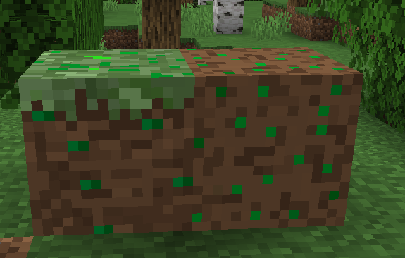 Emerald Dirt And Grass Block