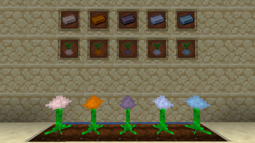 Resource plants and seeds for Aluminum, Copper, Lead, Silver and Tin.