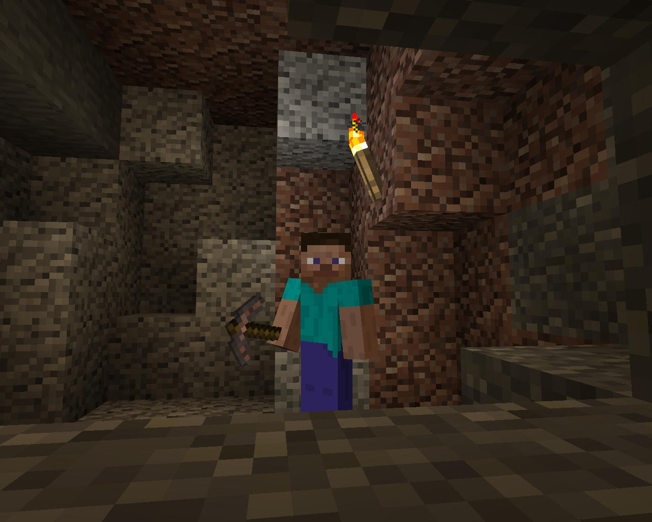 Action Shot with Granite Pickaxe