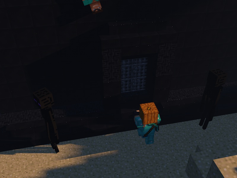 This is NOT in minecraft. The dungeon was exported as 3D Object, and then imported and rendered with cinema4d!
