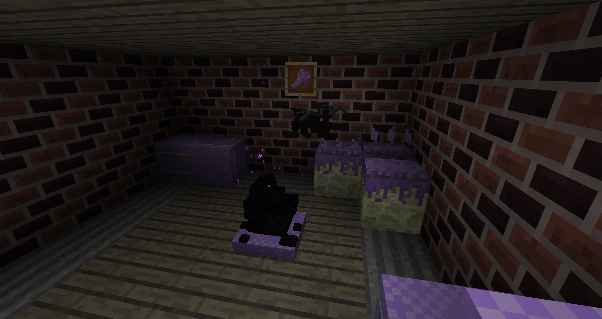 A baby Enderdragon flying around