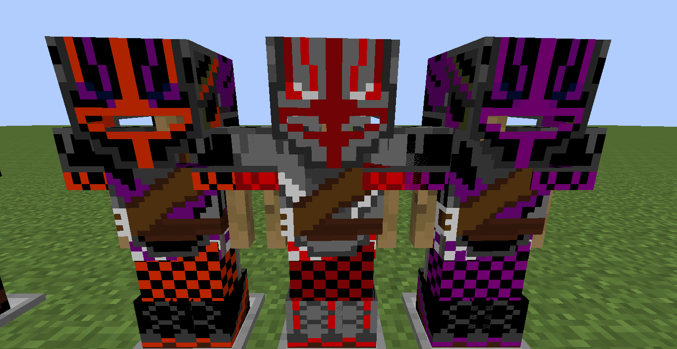Orange, Red, Purple