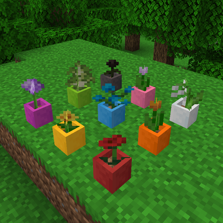 Dyeable Flower Pots - Minecraft Mods - CurseForge