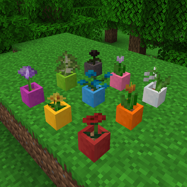 How To Color A Flower Pot In Minecraft At Gancamilablog Blog
