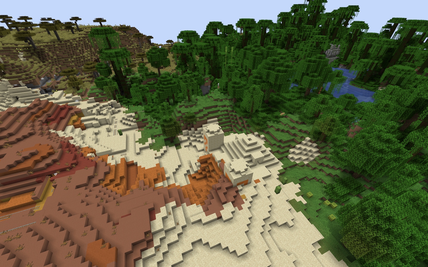 Overhead view of a wool desert temple