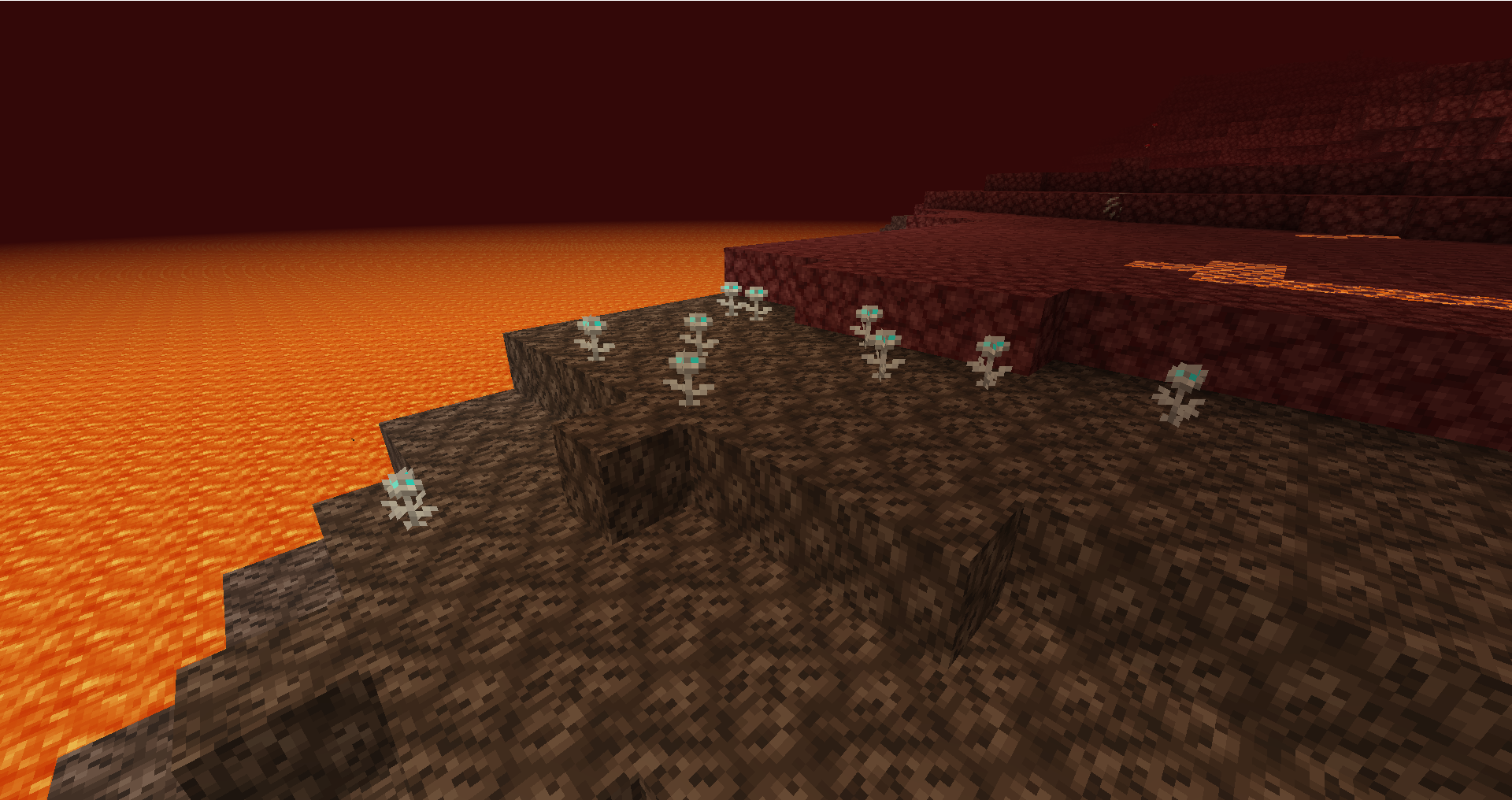 Bone roses naturally spawned in The Nether