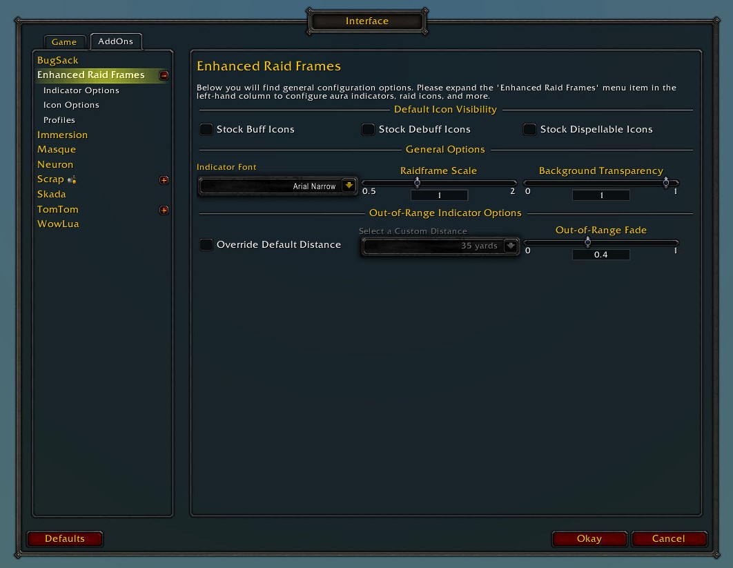 advanced interface options wow