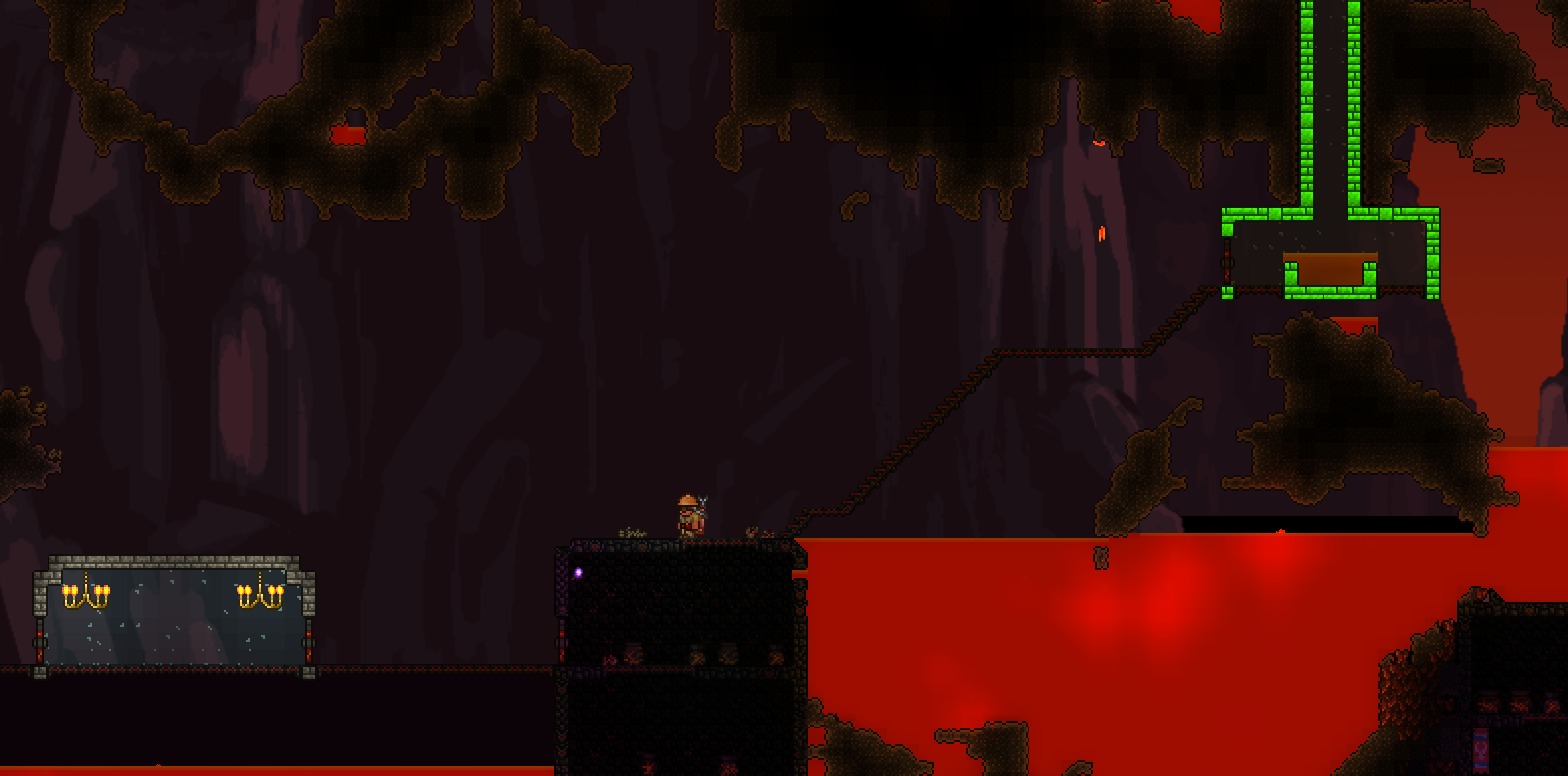 Bottom of Hellevator / Lava Fishing Hut